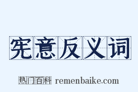 宪意反义词是什么意思的图片